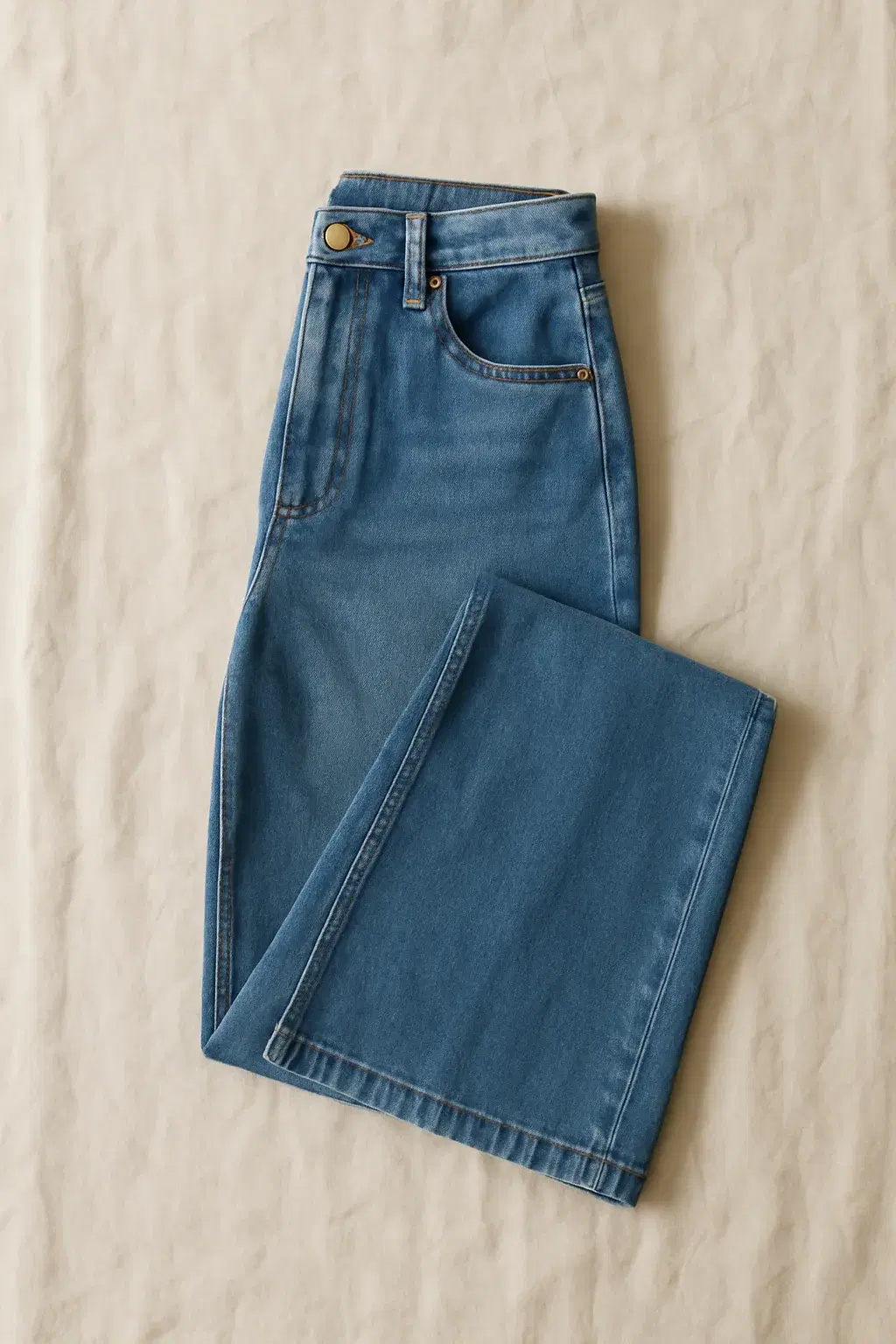 The Wide Leg, Mid blue