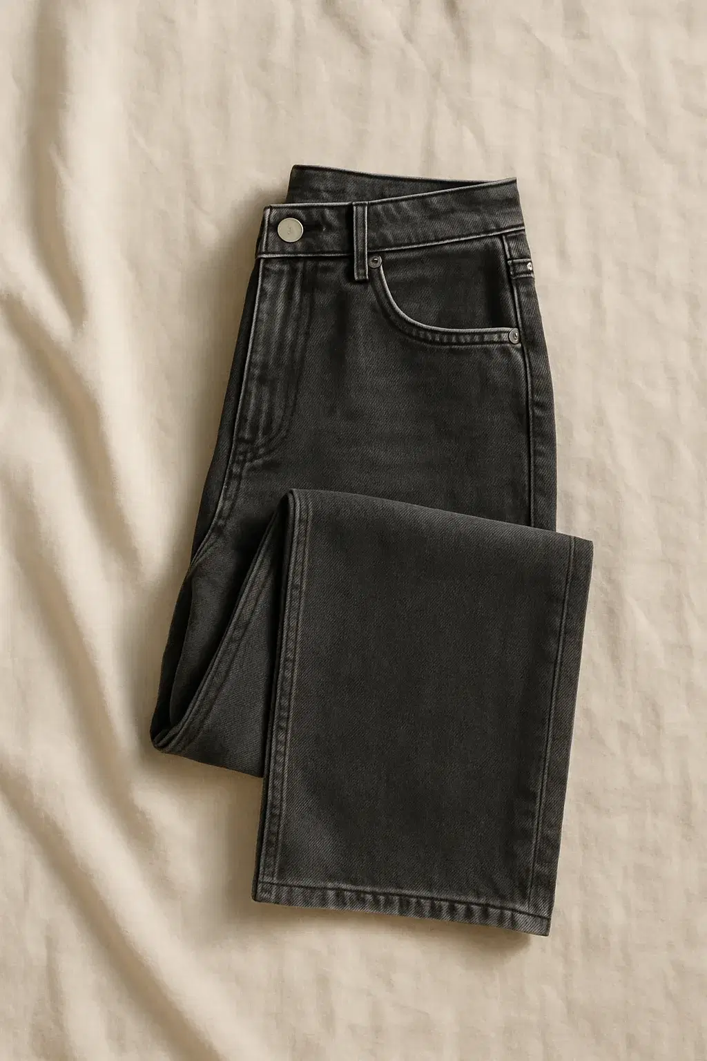 The Wide Leg, Washed black
